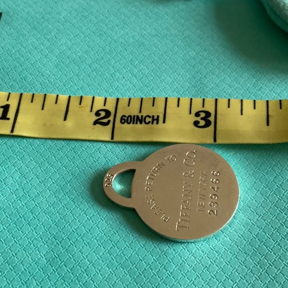 Authentic Tiffany chain and X-Large round tag. - Picture 10 of 13